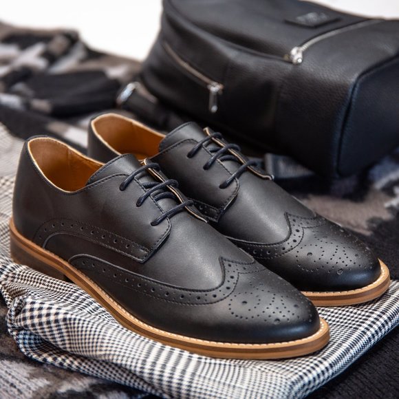 Parallel Shoes Shoes - Black Wingtip - Confidence Collection